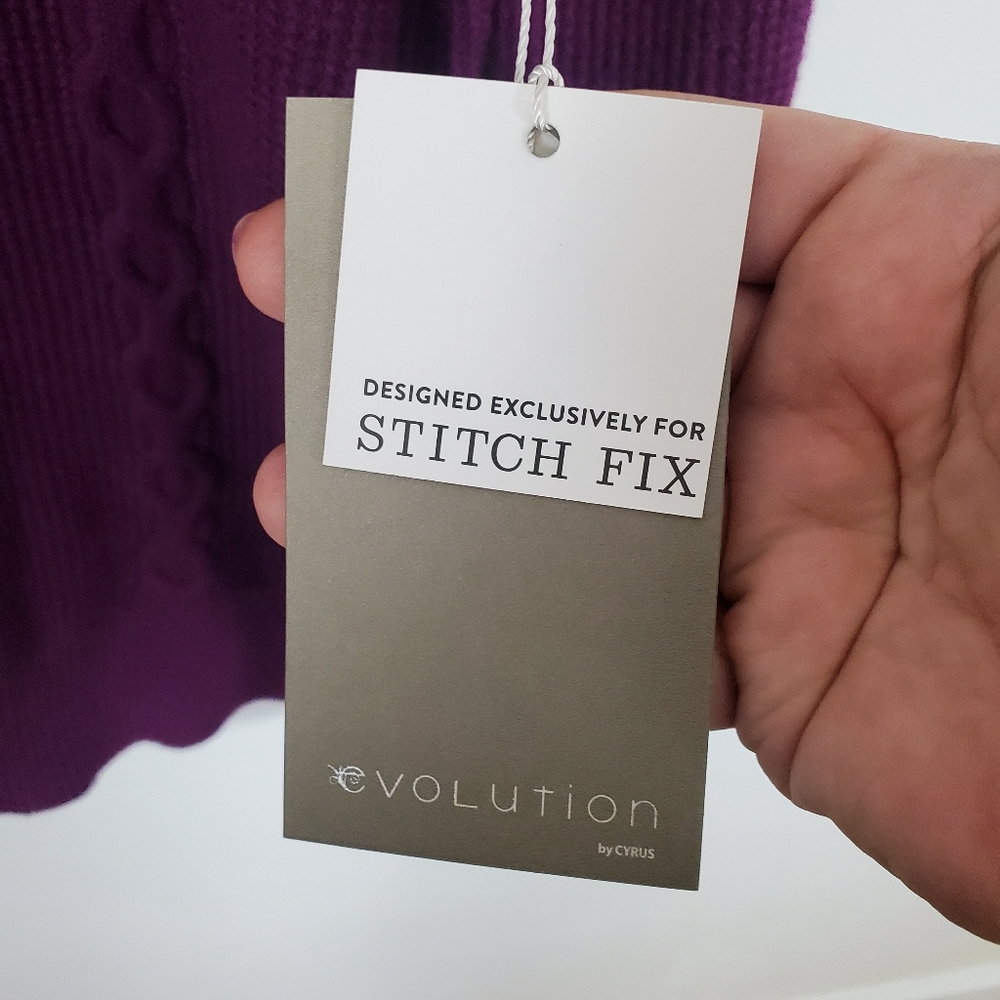 Evolution by Cyrus for Stitchfix NWT cable knit sweater - Picture 5 of 6